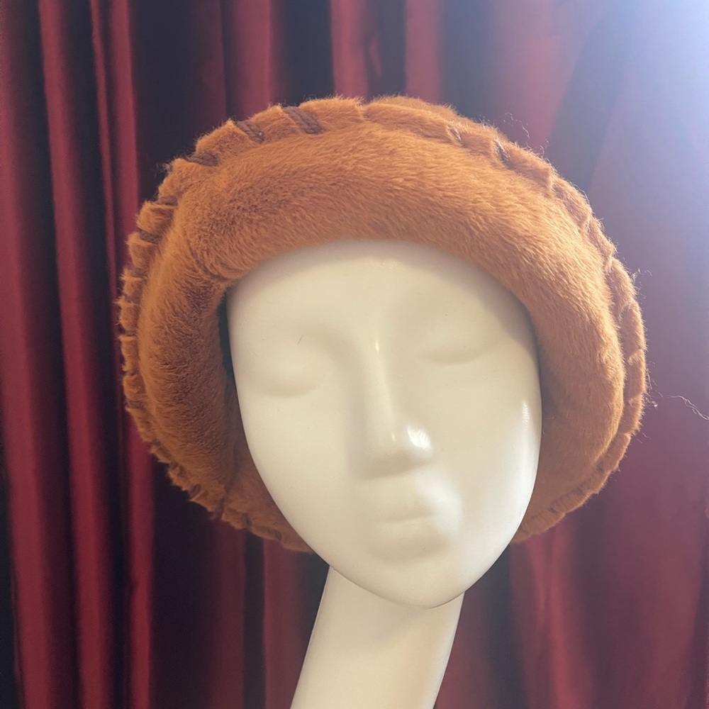 Chic Brown Faux Fur Bucket Hat